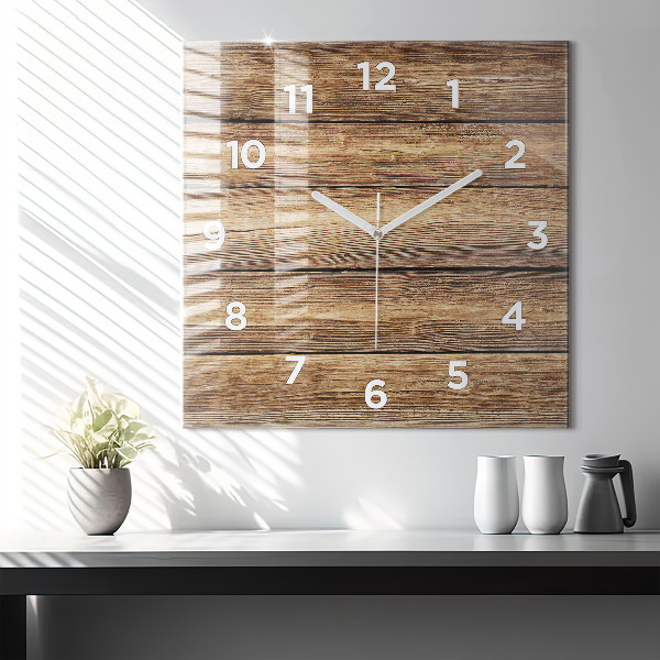 Orologio quadrato Tavole di legno