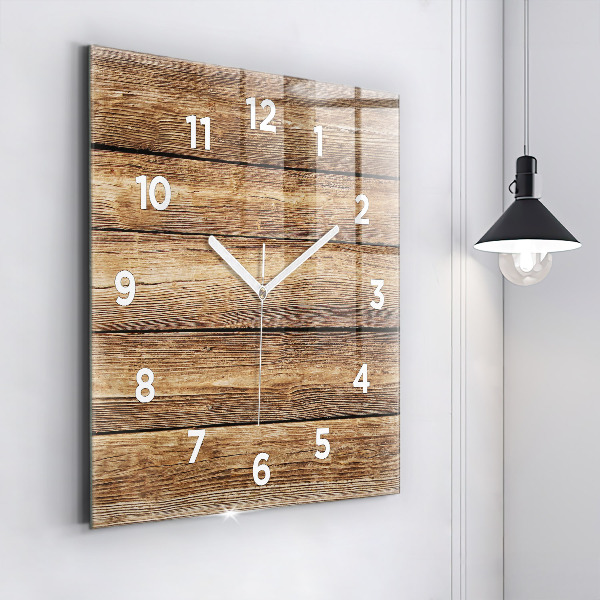 Orologio quadrato Tavole di legno