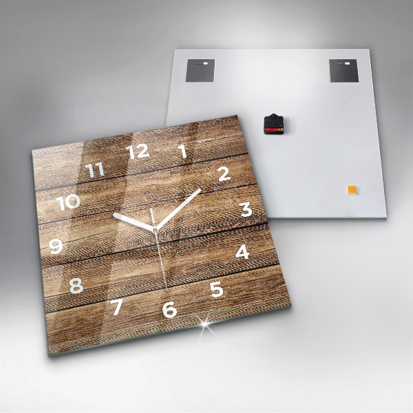 Orologio quadrato Tavole di legno