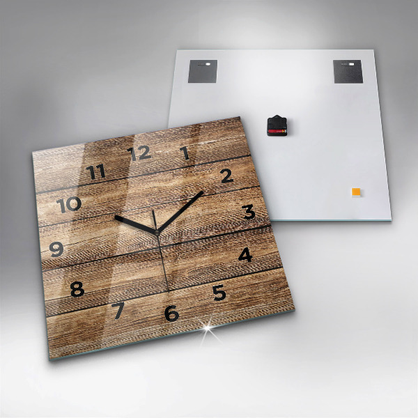 Orologio quadrato Tavole di legno
