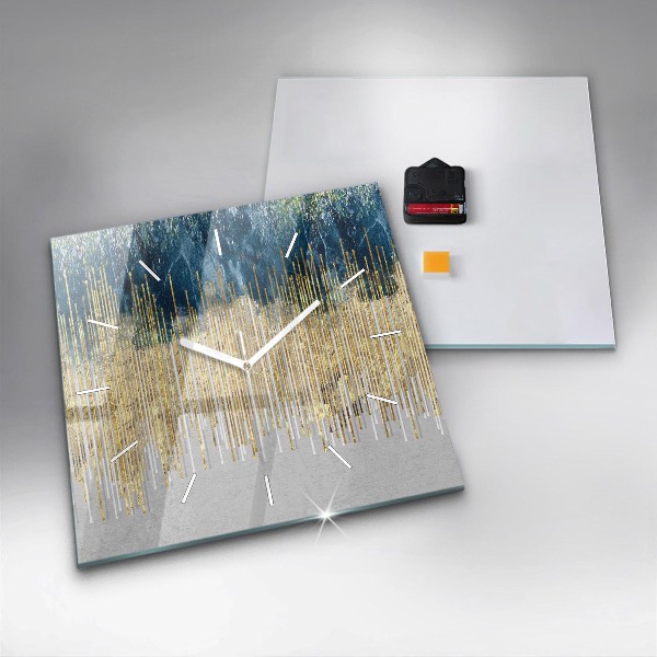 Orologio quadrato Motivo decorativo e oro