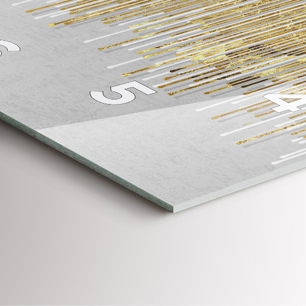 Orologio quadrato Motivo decorativo e oro