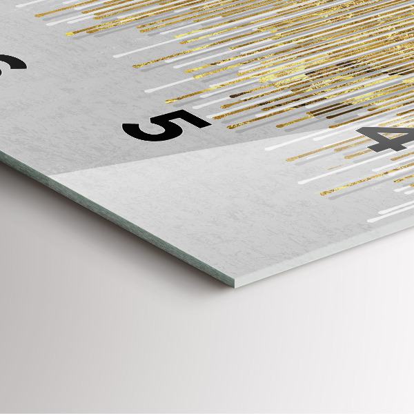 Orologio quadrato Motivo decorativo e oro