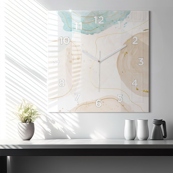 Orologio quadrato Macchie di acquerello