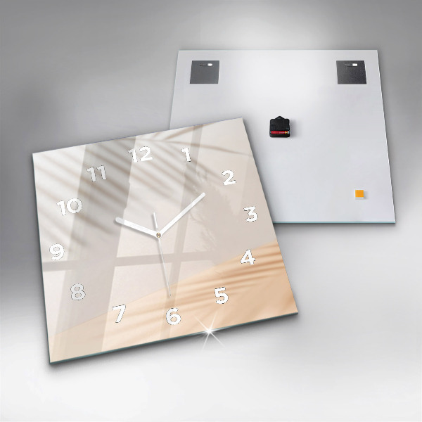 Orologio quadrato in vetro Astrazione cremosa