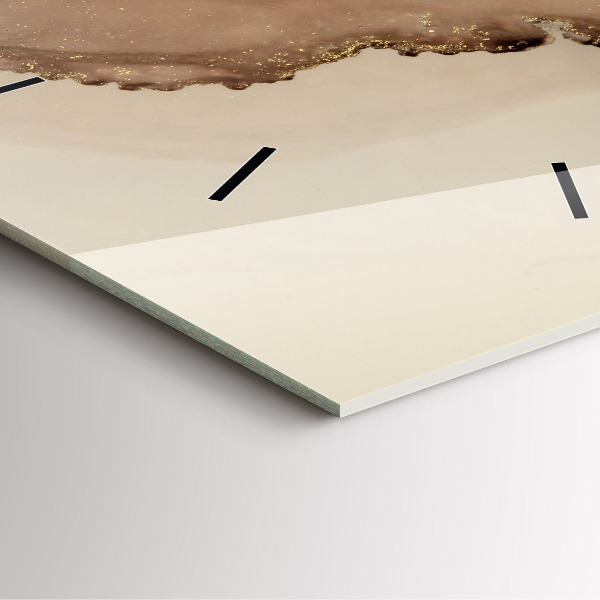 Orologio quadrato in vetro Arte moderna beige