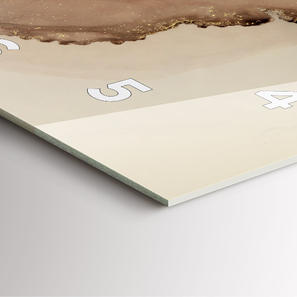 Orologio quadrato in vetro Arte moderna beige