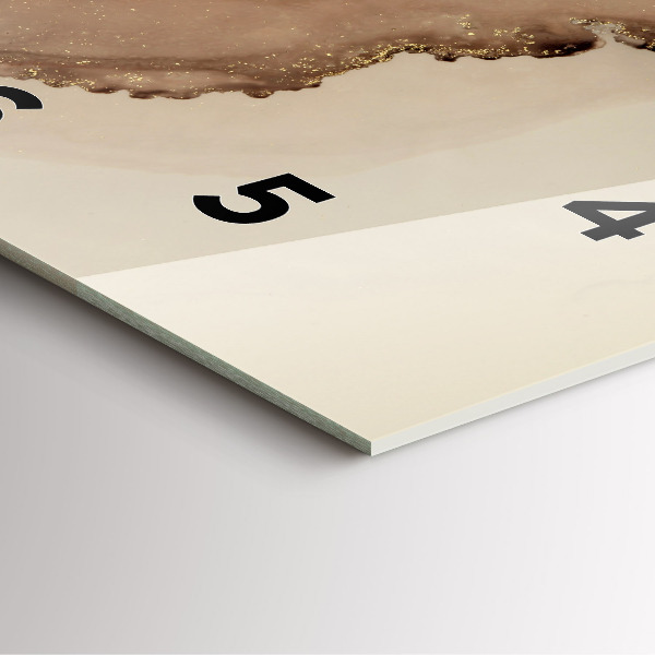 Orologio quadrato in vetro Arte moderna beige