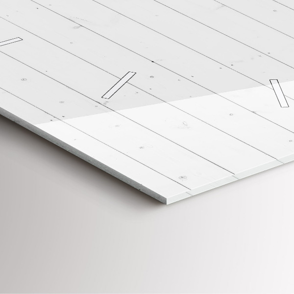 Orologio quadrato in vetro Modello pannelli in legno