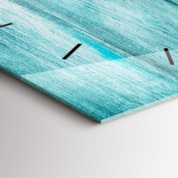 Orologio quadrato in vetro Legno vecchio blu