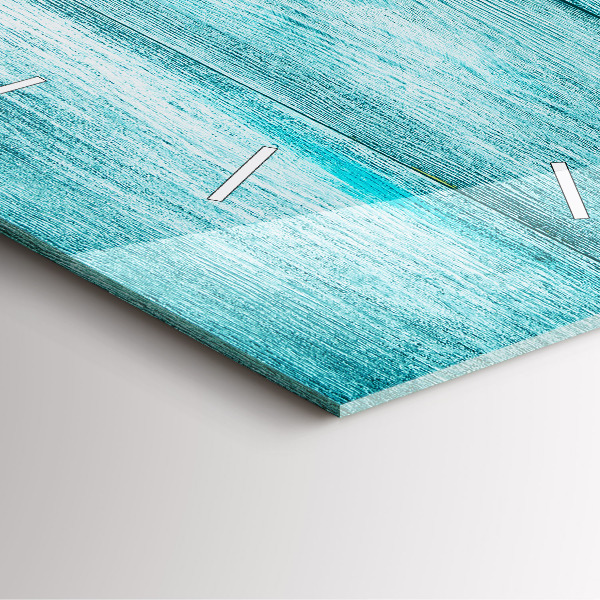 Orologio quadrato in vetro Legno vecchio blu