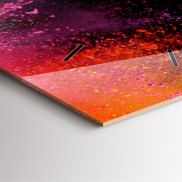 Orologio quadrato in vetro Esplosione di colori