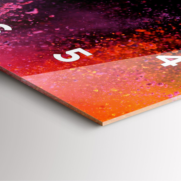 Orologio quadrato in vetro Esplosione di colori