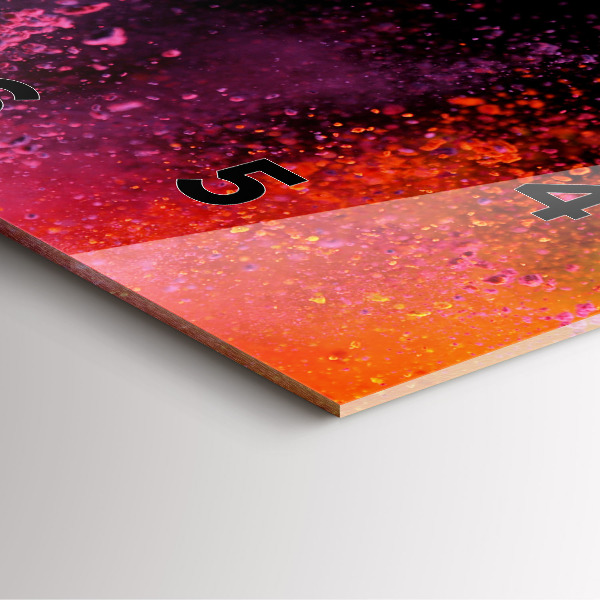 Orologio quadrato in vetro Esplosione di colori