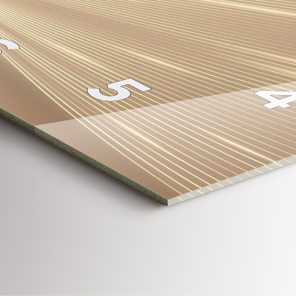 Orologio quadrato in vetro Luce astratta