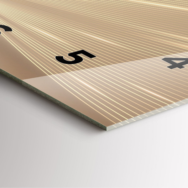 Orologio quadrato in vetro Luce astratta