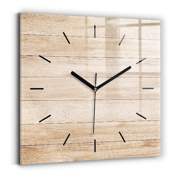 Orologio quadrato in vetro Struttura in legno