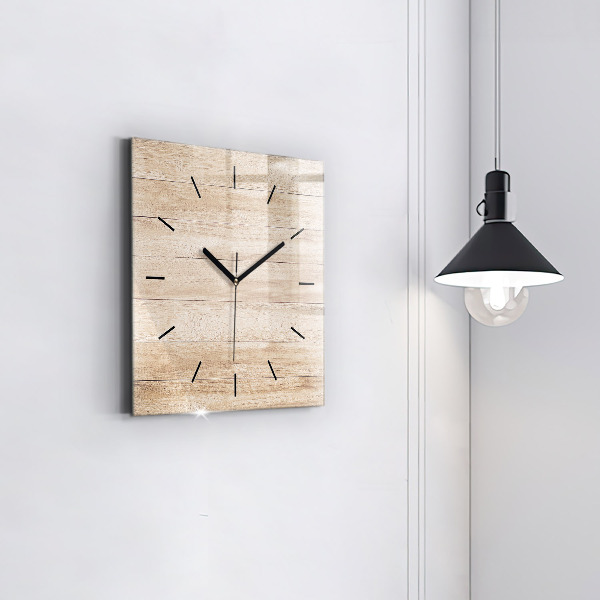 Orologio quadrato in vetro Struttura in legno
