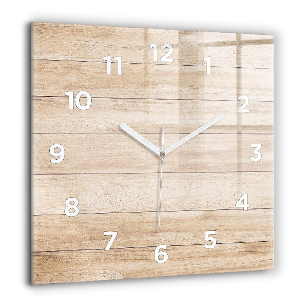 Orologio quadrato in vetro Struttura in legno
