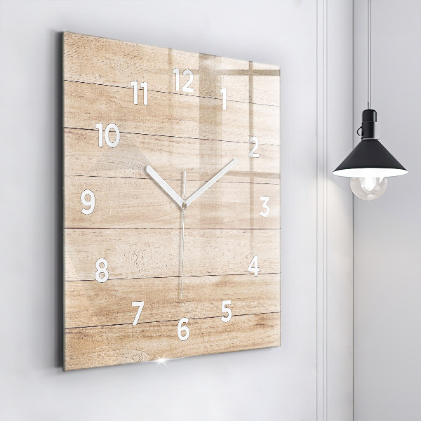Orologio quadrato in vetro Struttura in legno