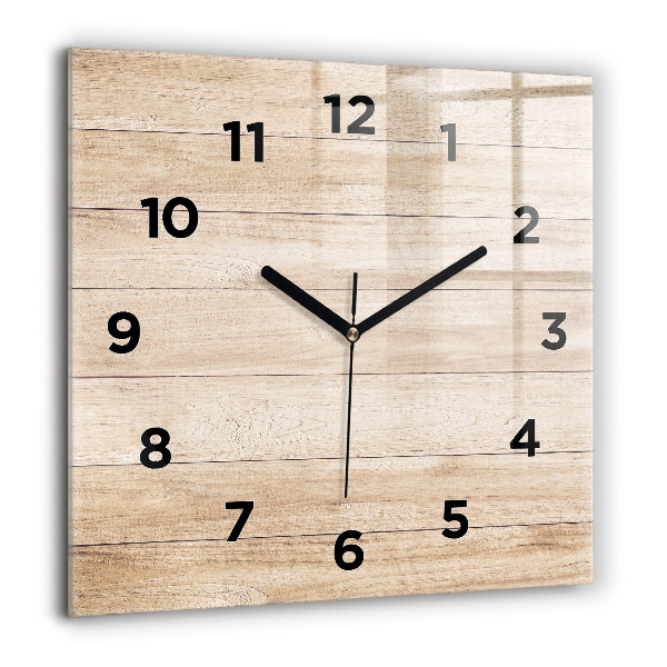 Orologio quadrato in vetro Struttura in legno