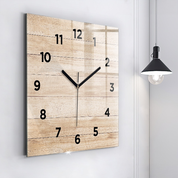 Orologio quadrato in vetro Struttura in legno