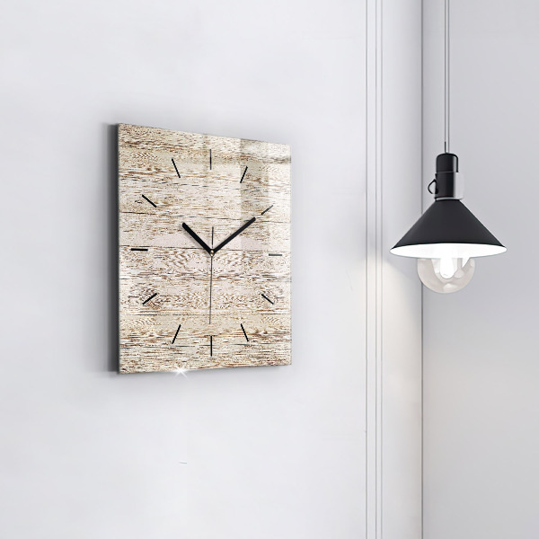 Orologio quadrato in vetro Pannelli in legno