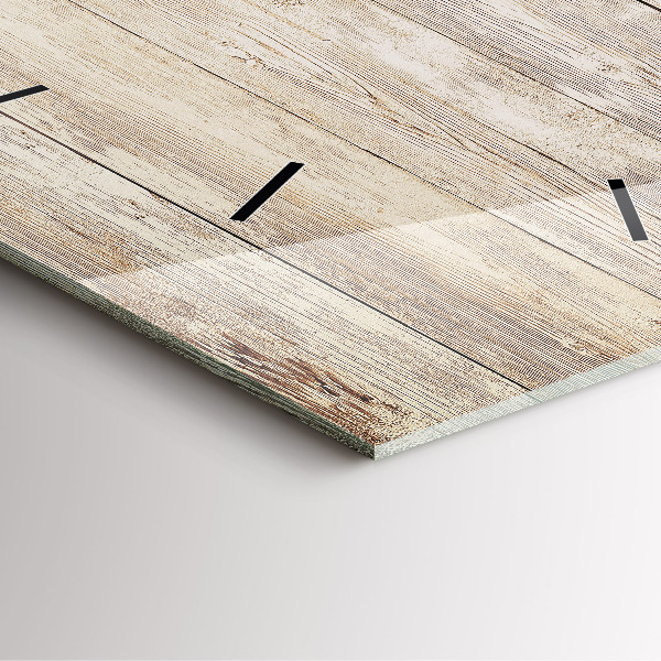 Orologio quadrato in vetro Pannelli in legno