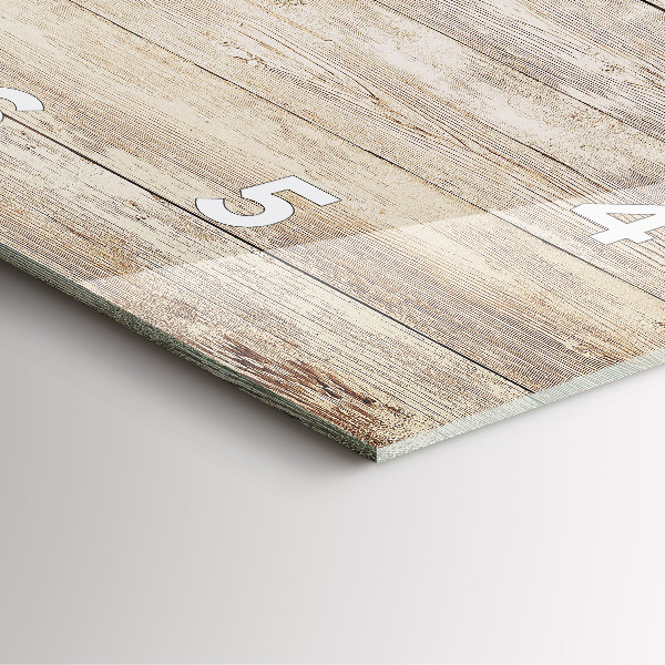 Orologio quadrato in vetro Pannelli in legno