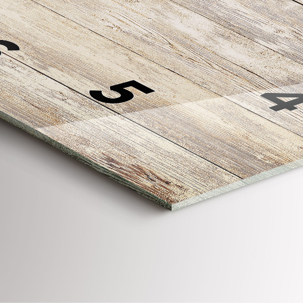 Orologio quadrato in vetro Pannelli in legno