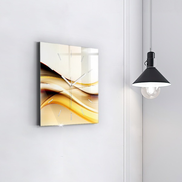 Orologio quadrato Onda astratta