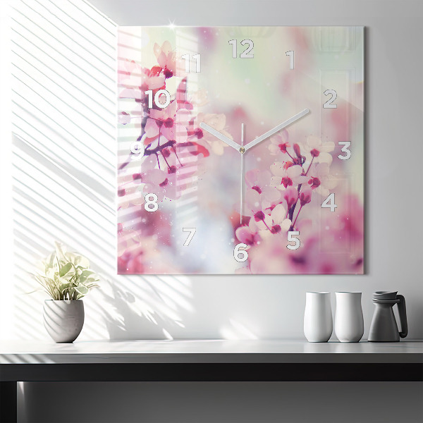 Orologio quadrato Fiori primaverili