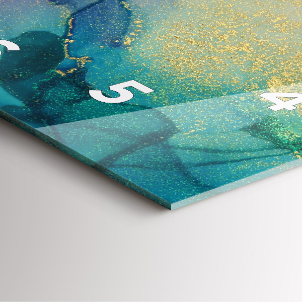 Orologio quadrato in vetro Astrazione dei colori