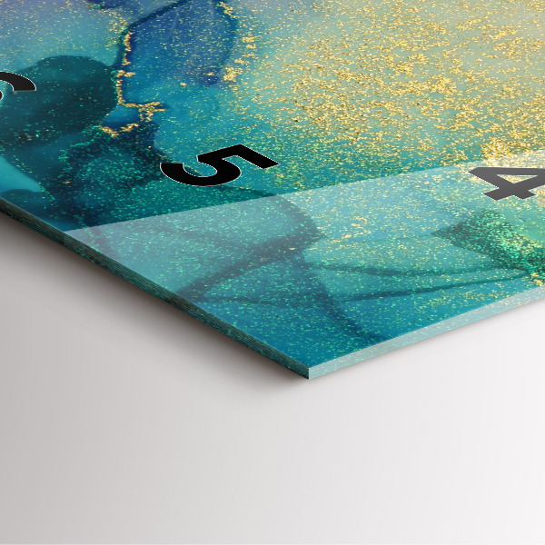 Orologio quadrato in vetro Astrazione dei colori