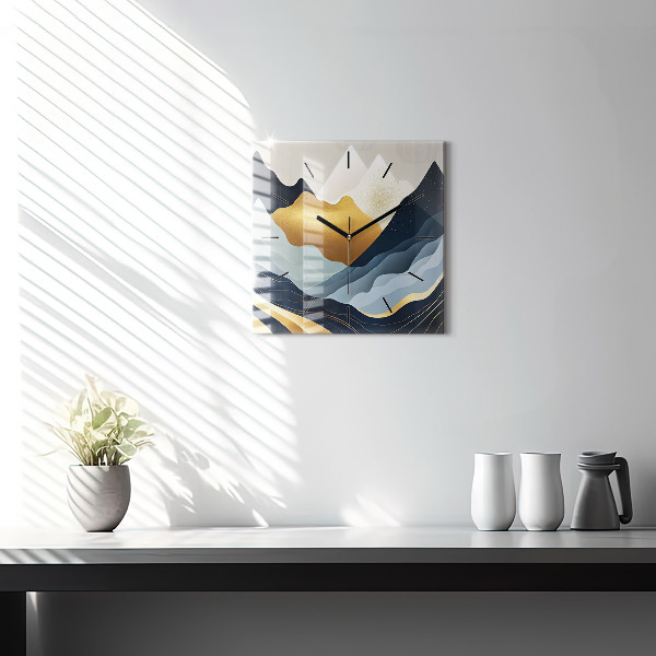 Orologio quadrato Montagne astratte