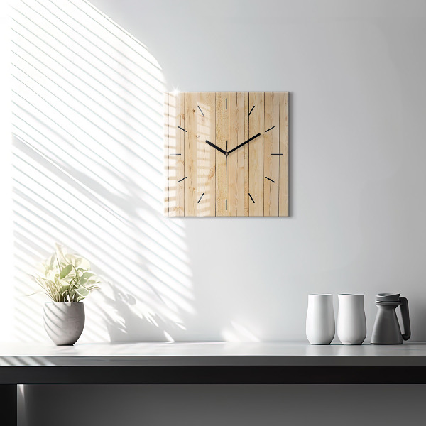 Orologio quadrato Tavole di legno