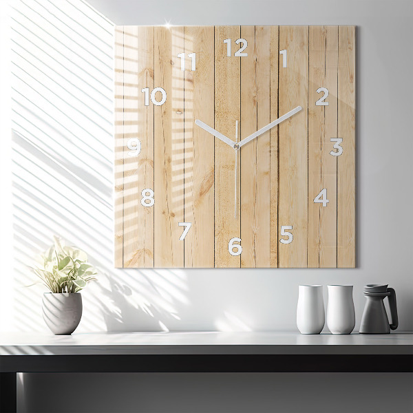 Orologio quadrato Tavole di legno