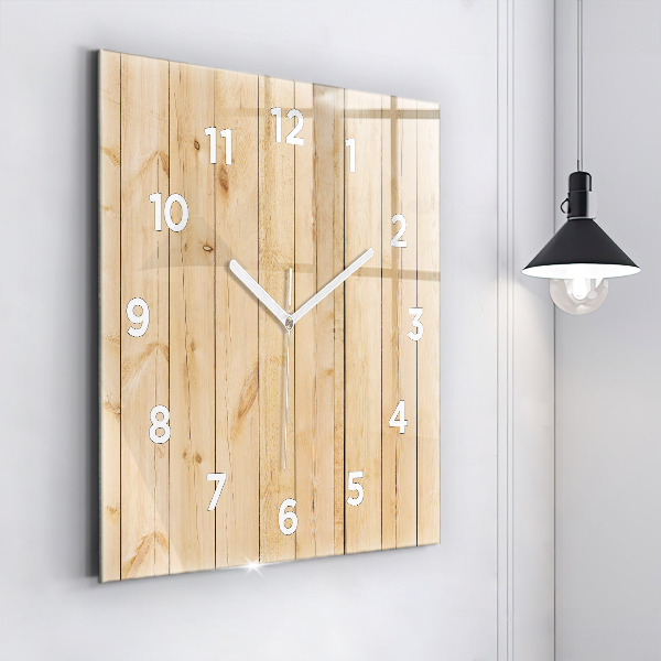 Orologio quadrato Tavole di legno
