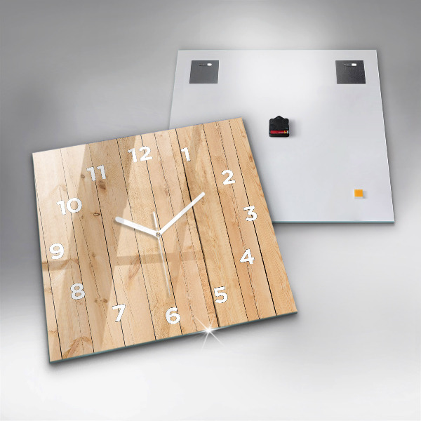 Orologio quadrato Tavole di legno