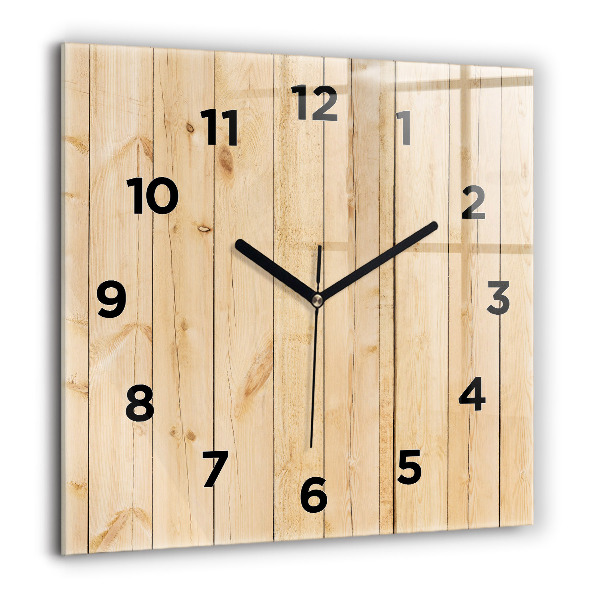 Orologio quadrato Tavole di legno