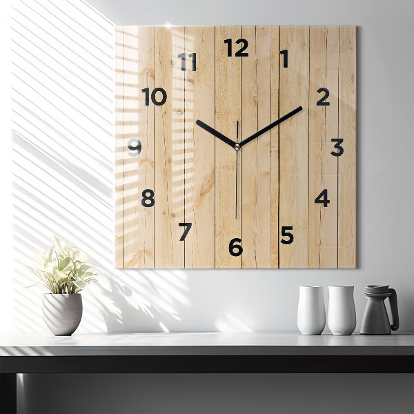 Orologio quadrato Tavole di legno