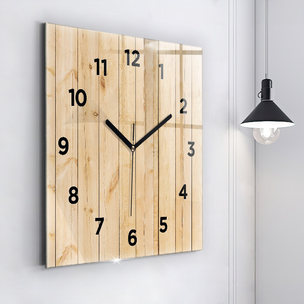 Orologio quadrato Tavole di legno