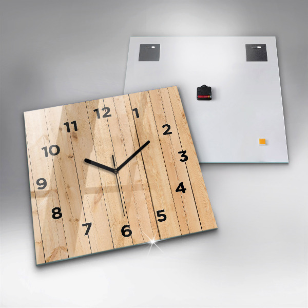 Orologio quadrato Tavole di legno