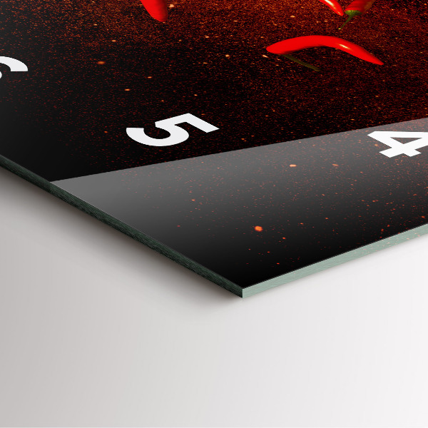 Orologio quadrato Peperoncini