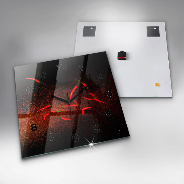 Orologio quadrato Peperoncini