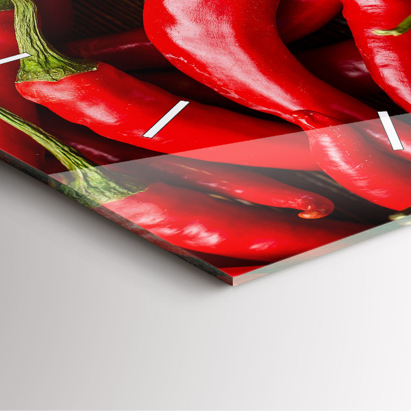 Orologio quadrato Peperoncini piccanti