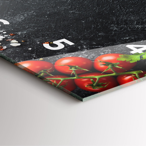 Orologio quadrato Le verdure in tavola