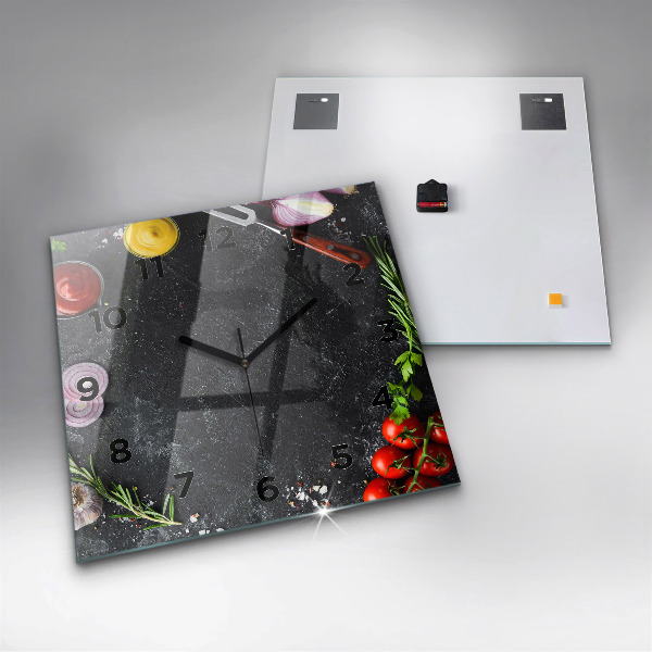Orologio quadrato Le verdure in tavola