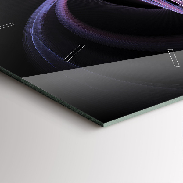 Orologio quadrato Astrazione viola