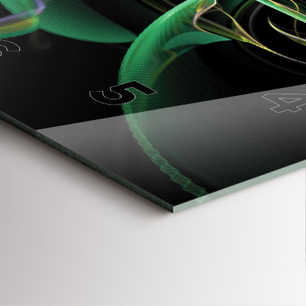 Orologio quadrato Astrazione verde